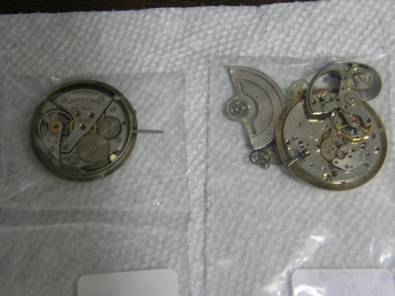 Gruen Lot 15J to 21J Wrist Watch Movements to Repair or for Parts Qty 10 Each