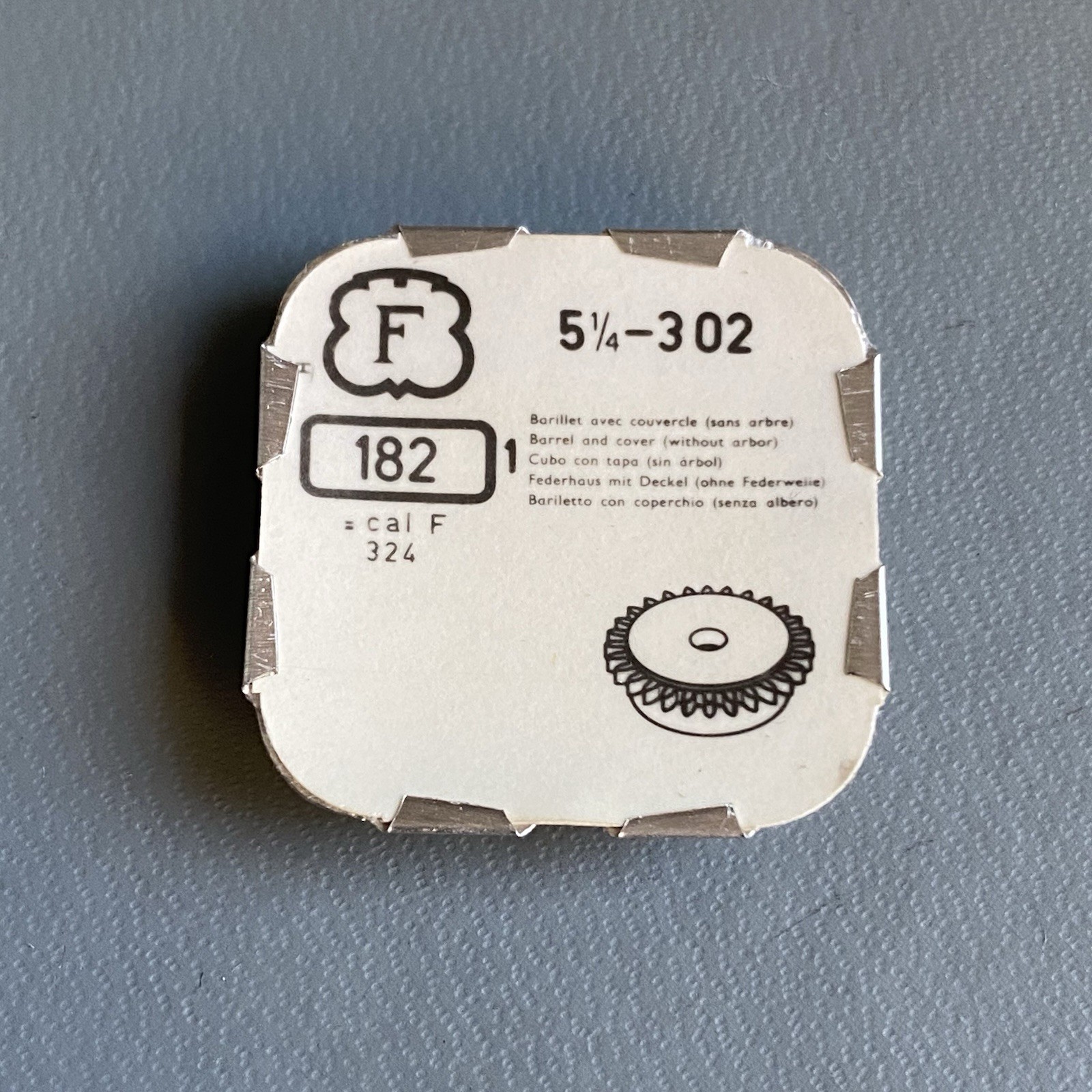 Genuine Felsa Barrel and Cover Cal. 302 324 Part 182 NOS