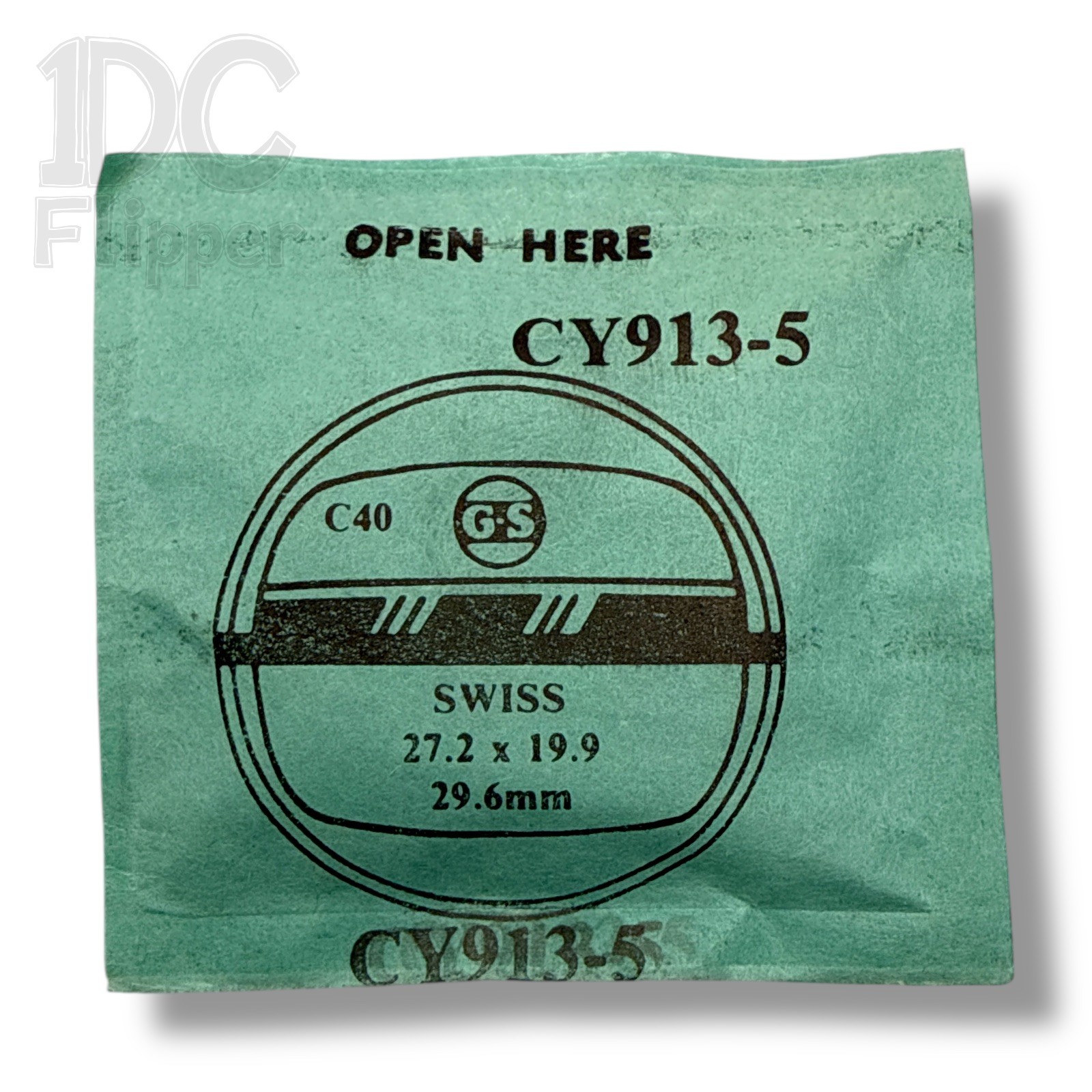 Swiss Watch Crystal G-S CY913-5 29.6mm TV Rectangle Cushion Step Shape NOS Read!