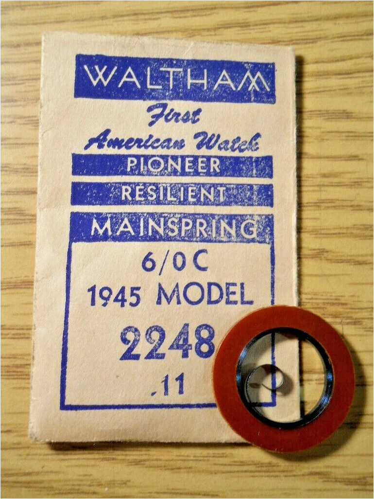 Waltham Pioneer 2248 – Watch Mainspring Model 1945 6/0C – .11 – Replacement