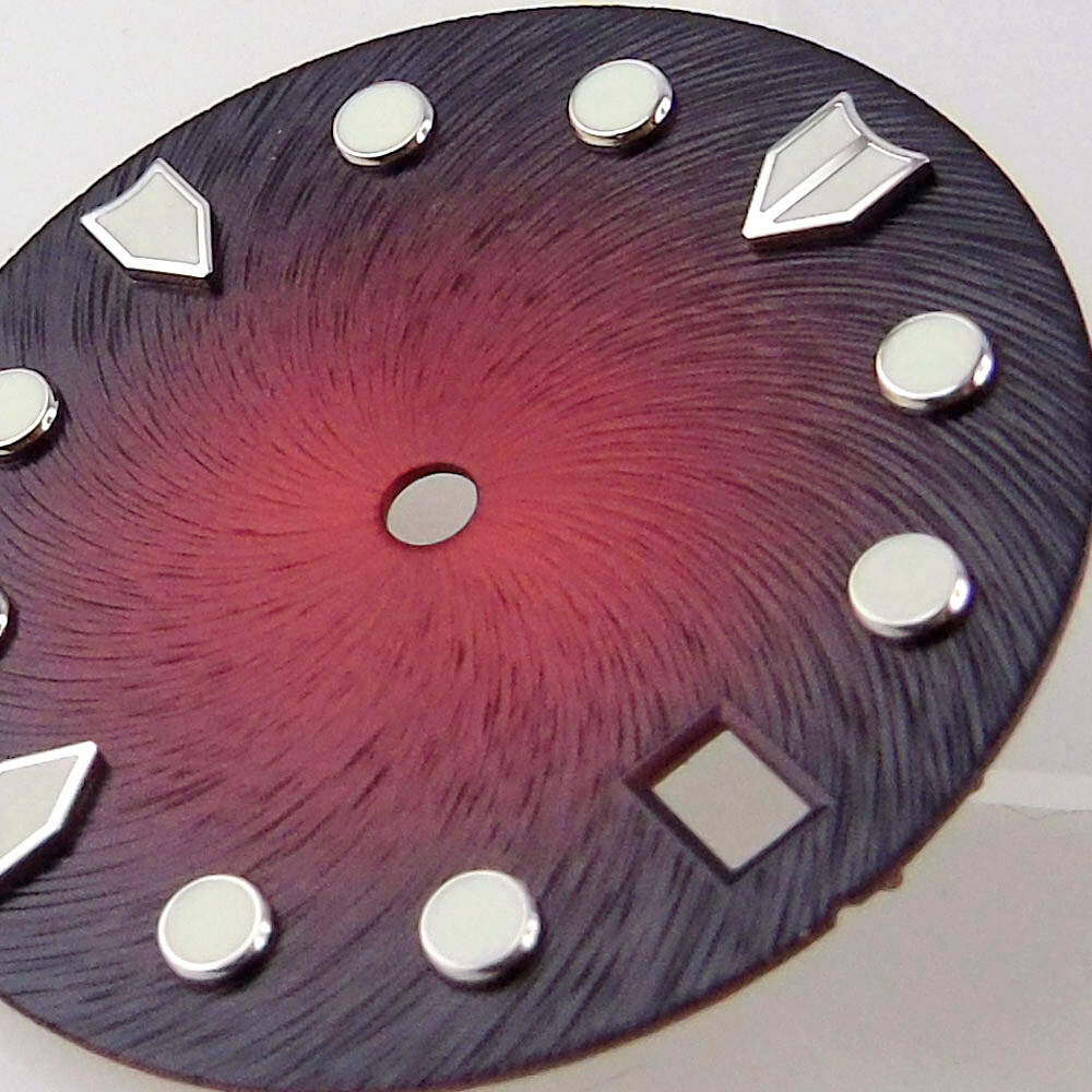 28.5mm Japan NH35A Sterile Black Blue Grey Red Watch Dial Luminous Watch Part