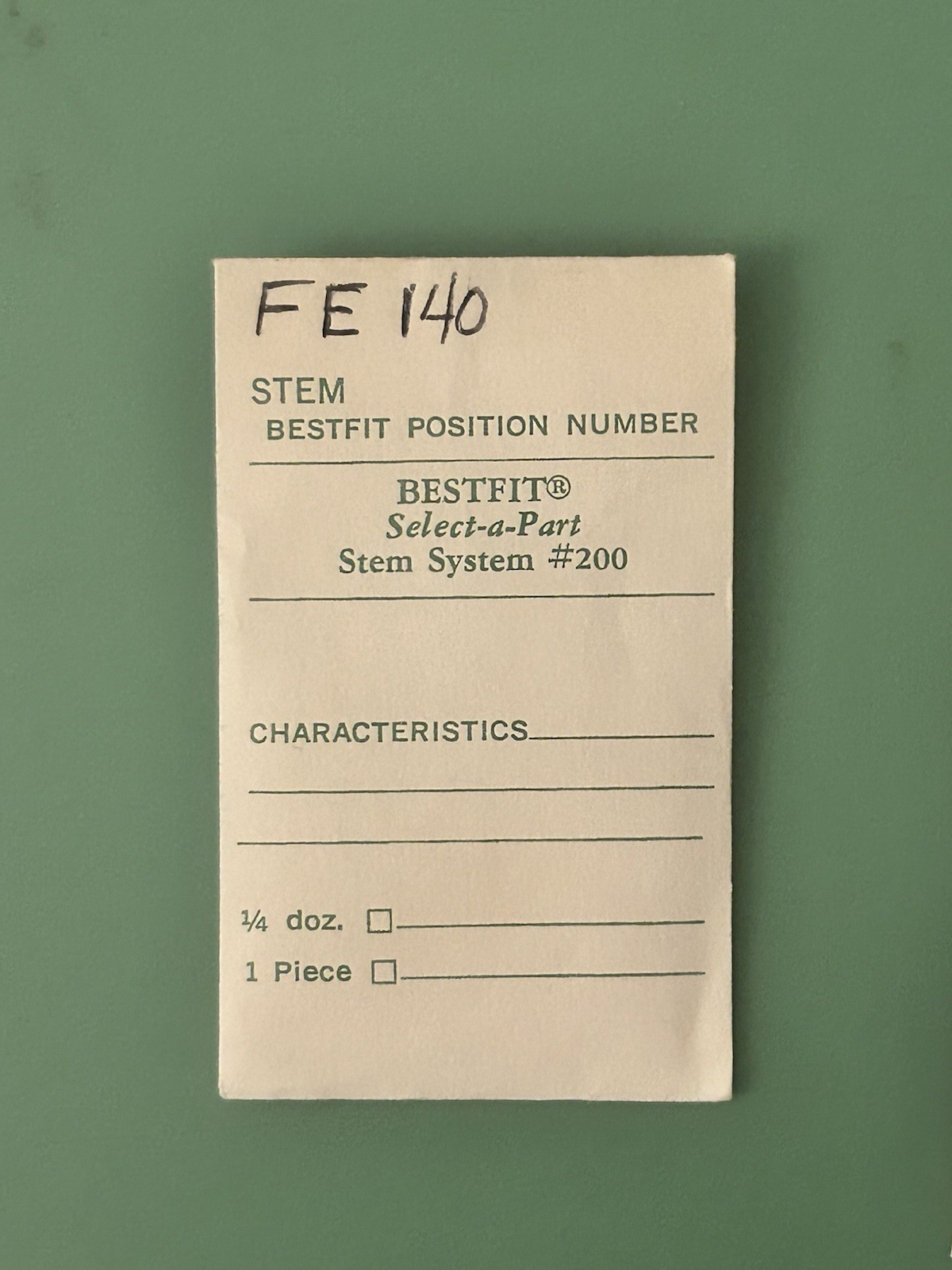 FE – Cal 140 – Stem – Part 200 – .9 mm – Tap 10 – 19.5 mm long -NOS- 4 Total
