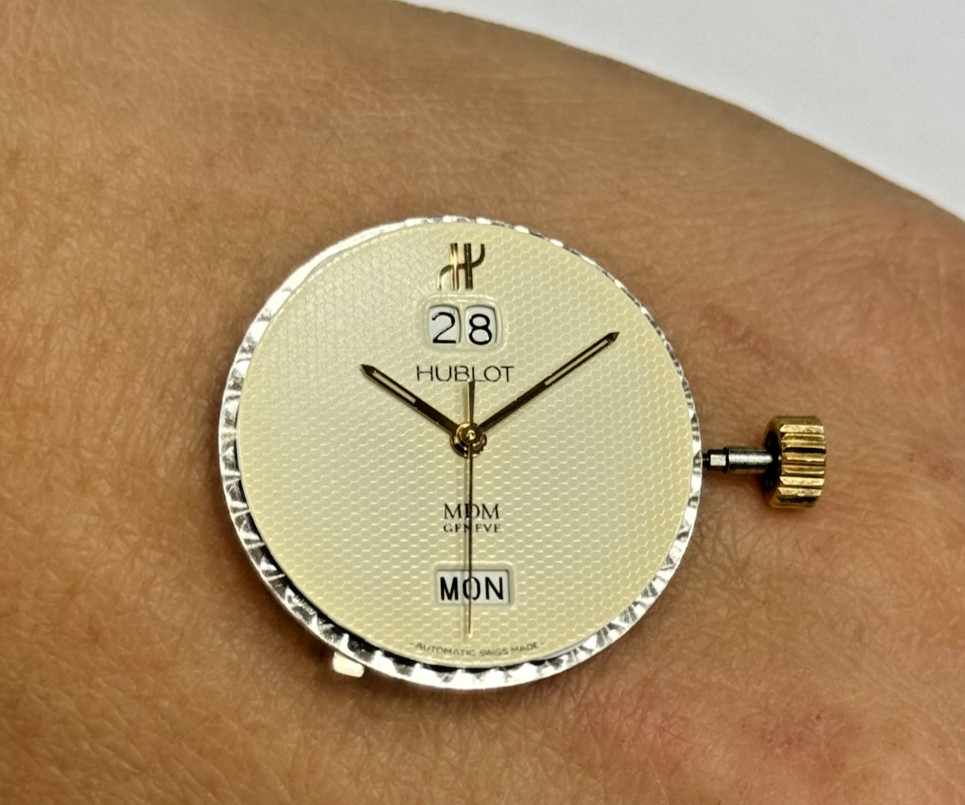 Hublot MDM Geneve Automatic Eta 2892A2 Movement Dial &Gold Crown Swiss Running