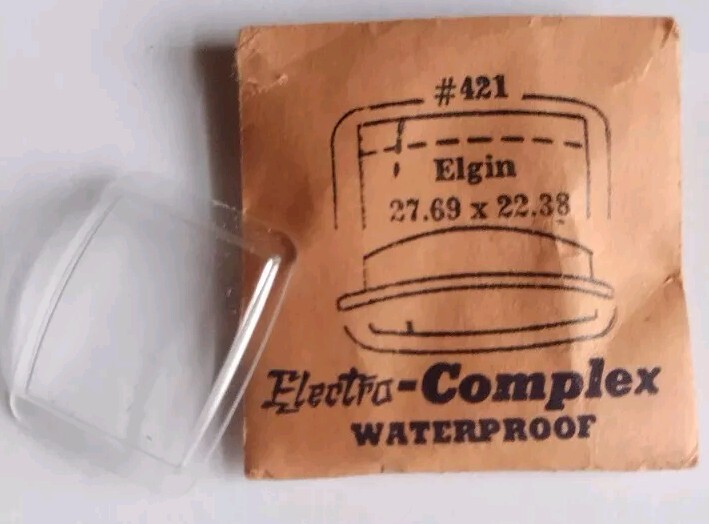 Wristwatch Crystal for Elgin # 421 by Electro Complex USA Waterproof
