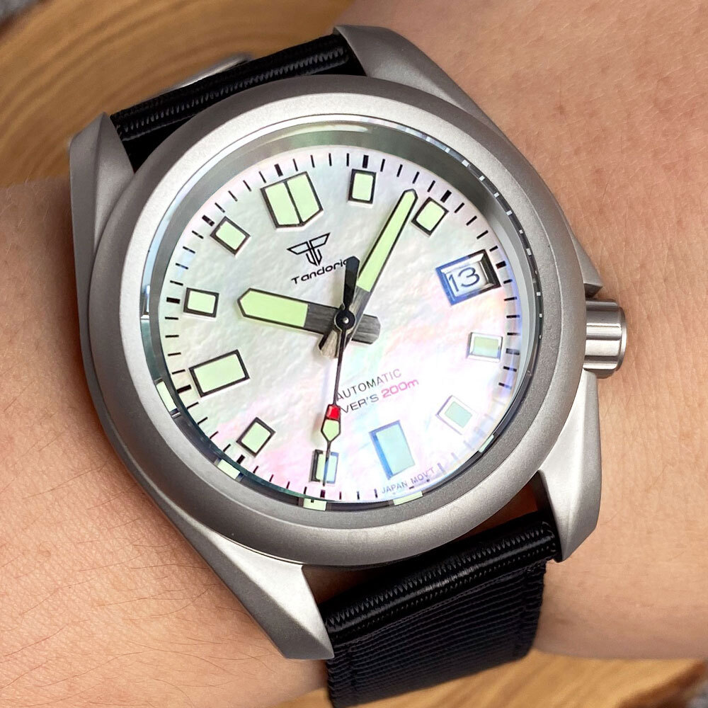 New Tandorio 40MM MOP Dial Luminous sapphire glass Diver Automatic Men’s Watch