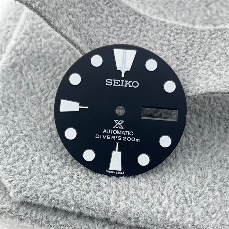 28.5mm Retro Watch Dial Green Luminous Double Calendar for Nh36 Nh35 Movement