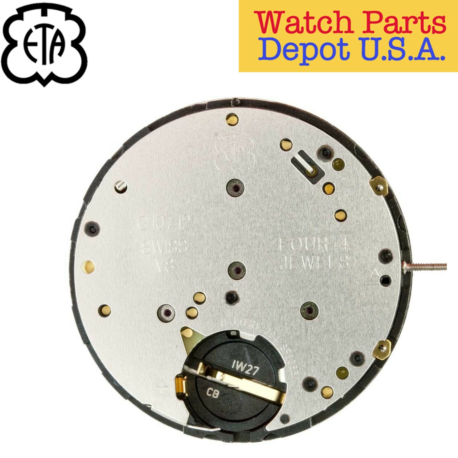 Genuine ETA G10.712 Swiss Made Quartz Movement, 3 Hands, Date at 4:30 NEW!