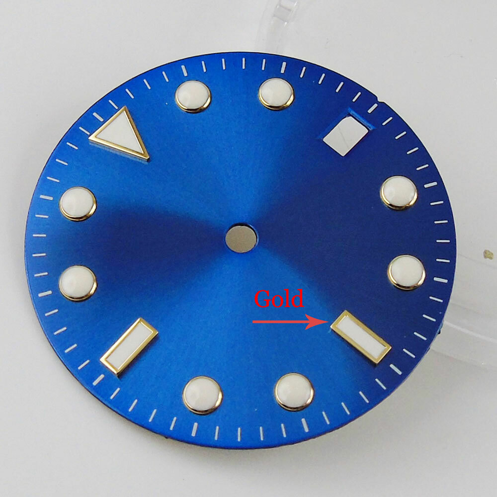 28.5mm Sunburst Watch Dial Luminous Green Rose gold Fit NH35 Miyota DG Movement
