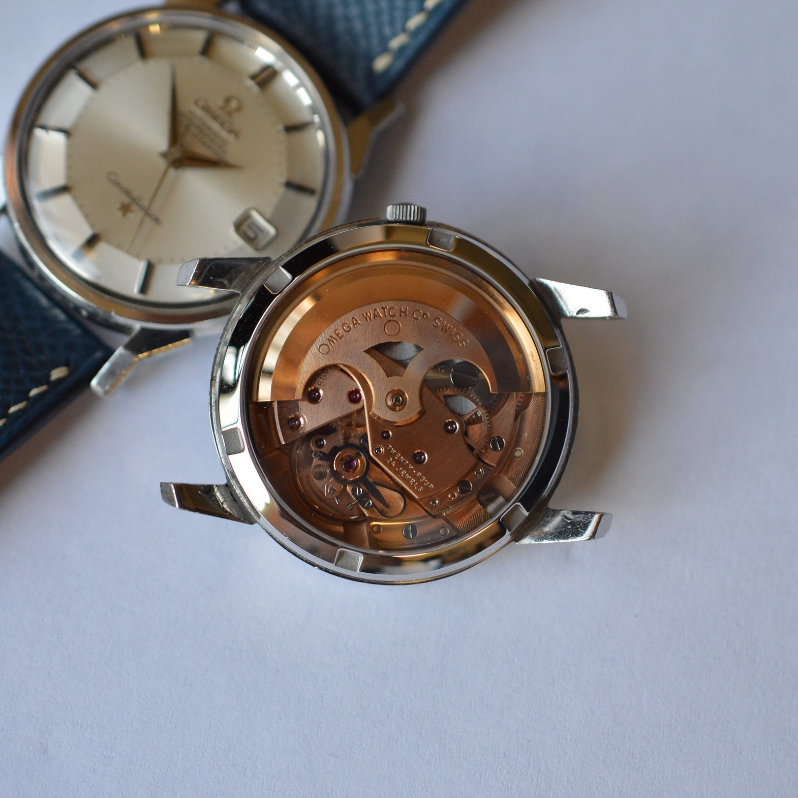 Sapphire Exhibition Caseback for 1960s Omega Seamasters and Constellations