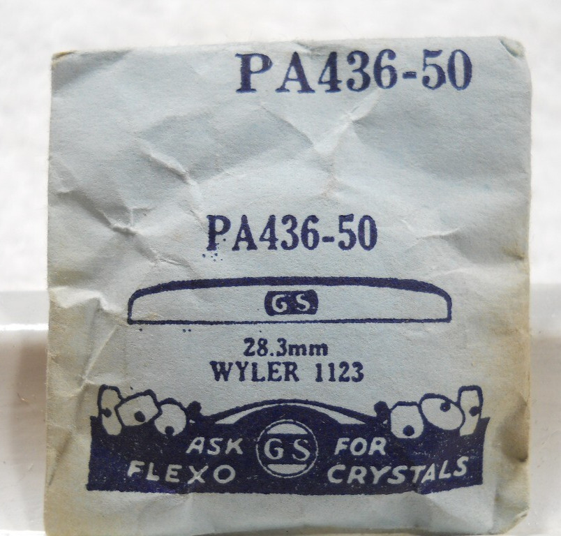 GS PA436-50 Watch Crystal For Wyler 1123 – 28.3 mm – Replacement / Repair Part