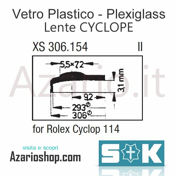 Glass Cyclops 114 Rolex Day Date cal 3035 plastic plexi Sternkreuz RX Germany