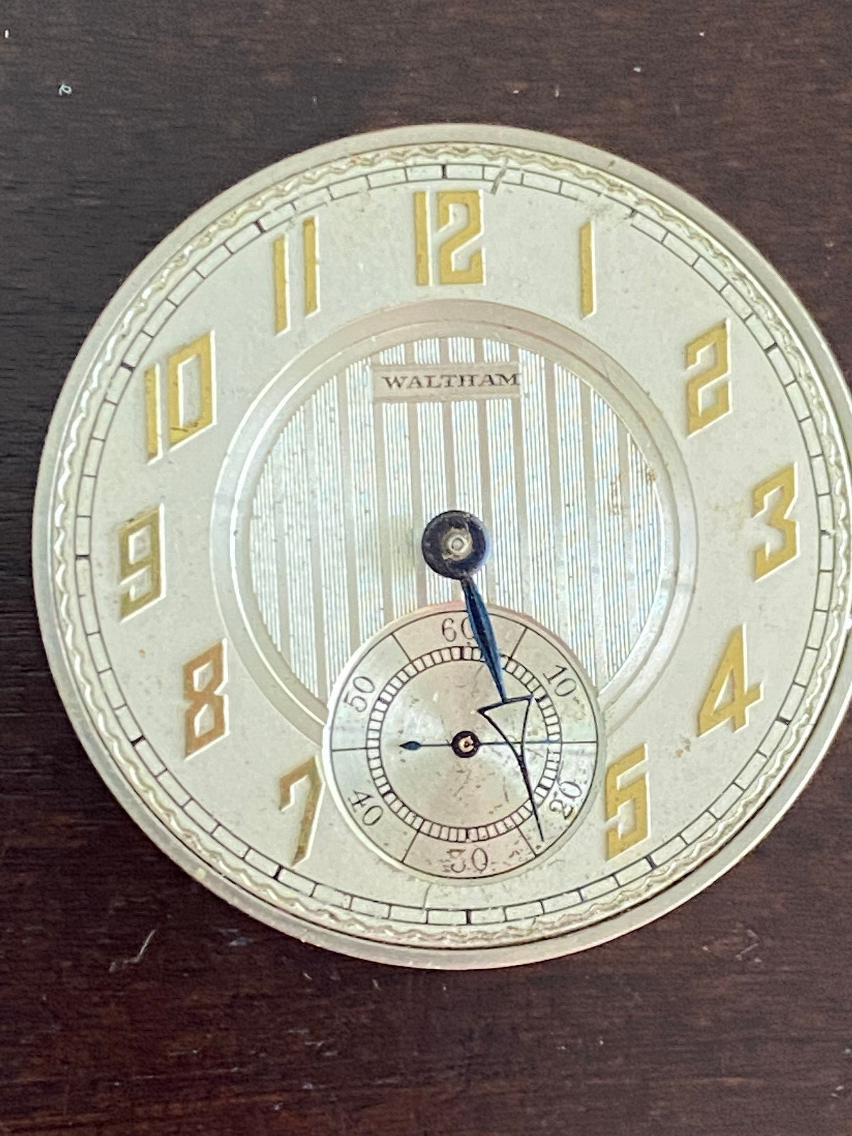 VINTAGE 12S WALTHAM POCKET WATCH MOVEMENT, GR. 237, NOT RUNNING ,YEAR 1928