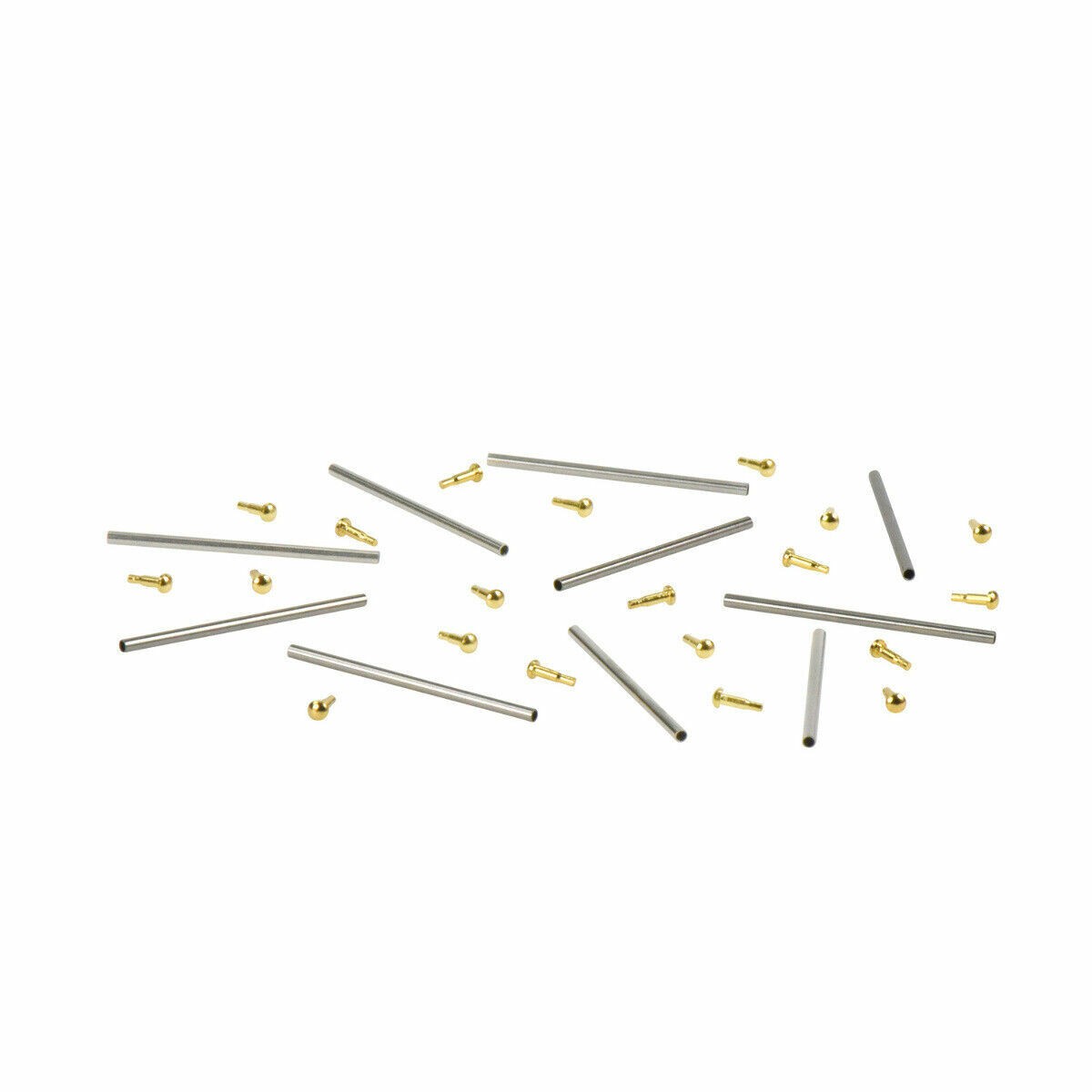 10 SET 20MM TUBE FRICTION PINS FOR FIXING MENS CITIZEN WATCH BAND CLASP GOLD