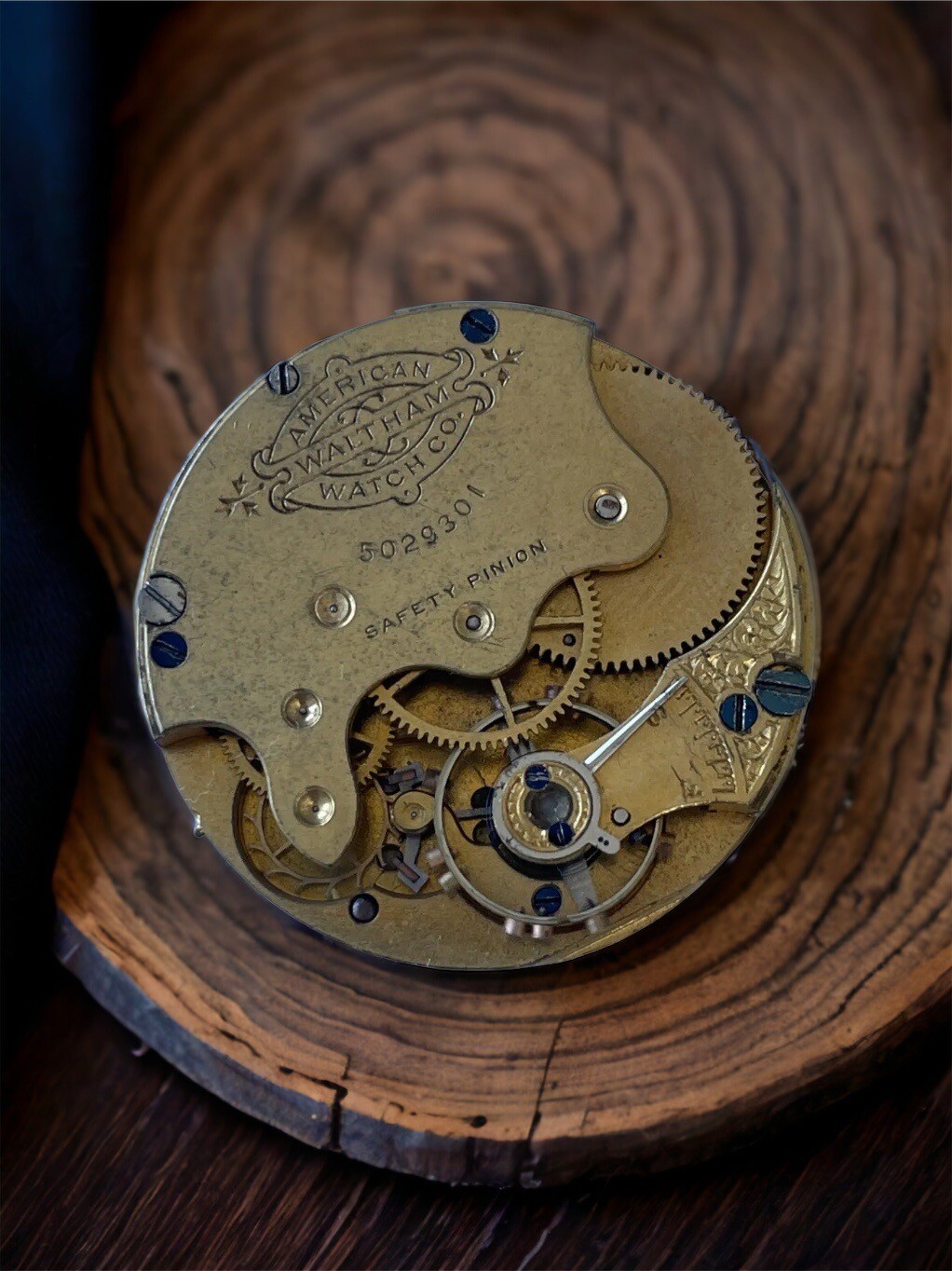 American Waltham Watch Co. 8029301 pocket watch movement & dial parts deals sale