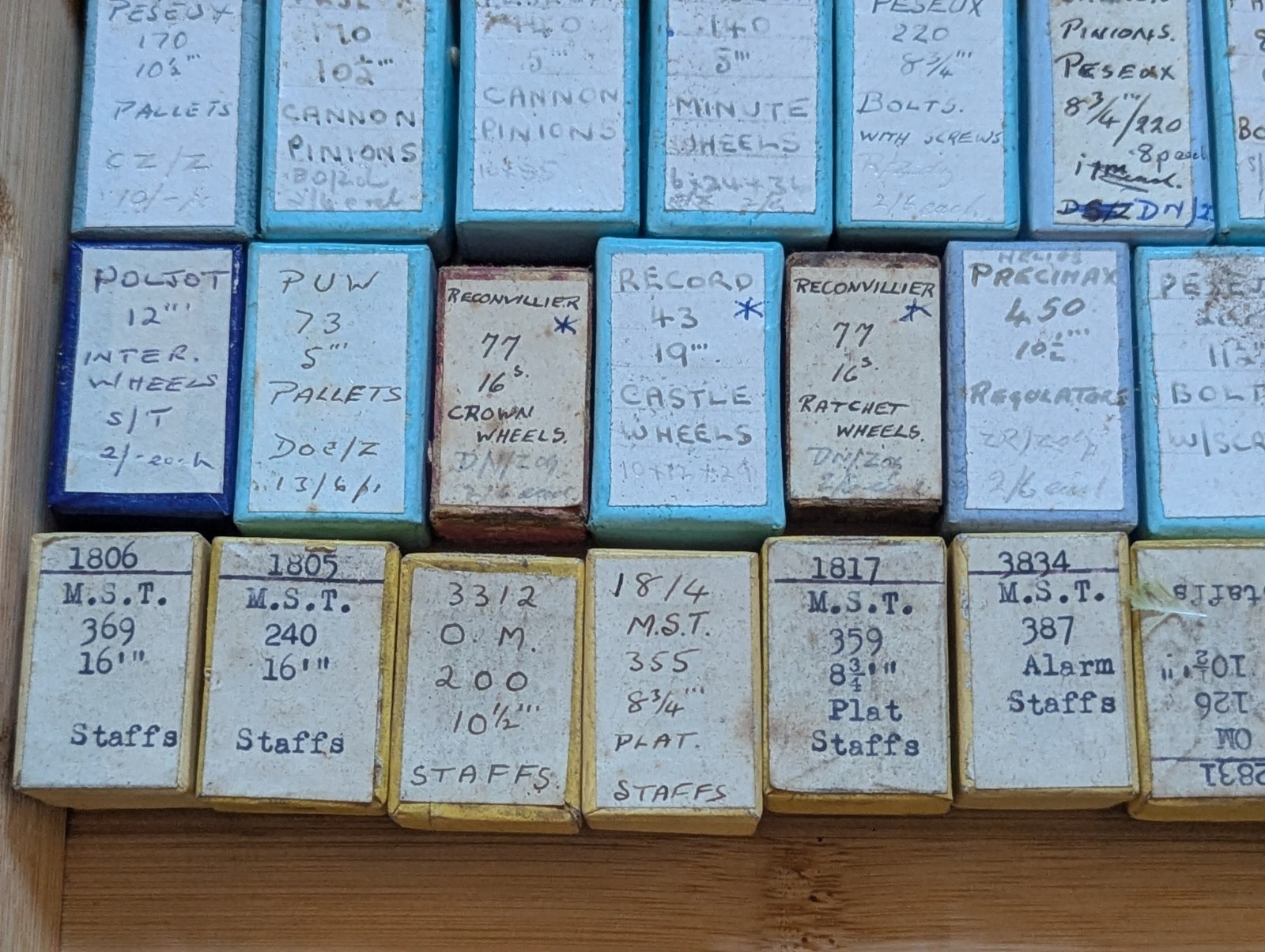 Watch Parts, New Old Stock in Boxes, Various Makes / Cals, Peseux, PUW etc #R609