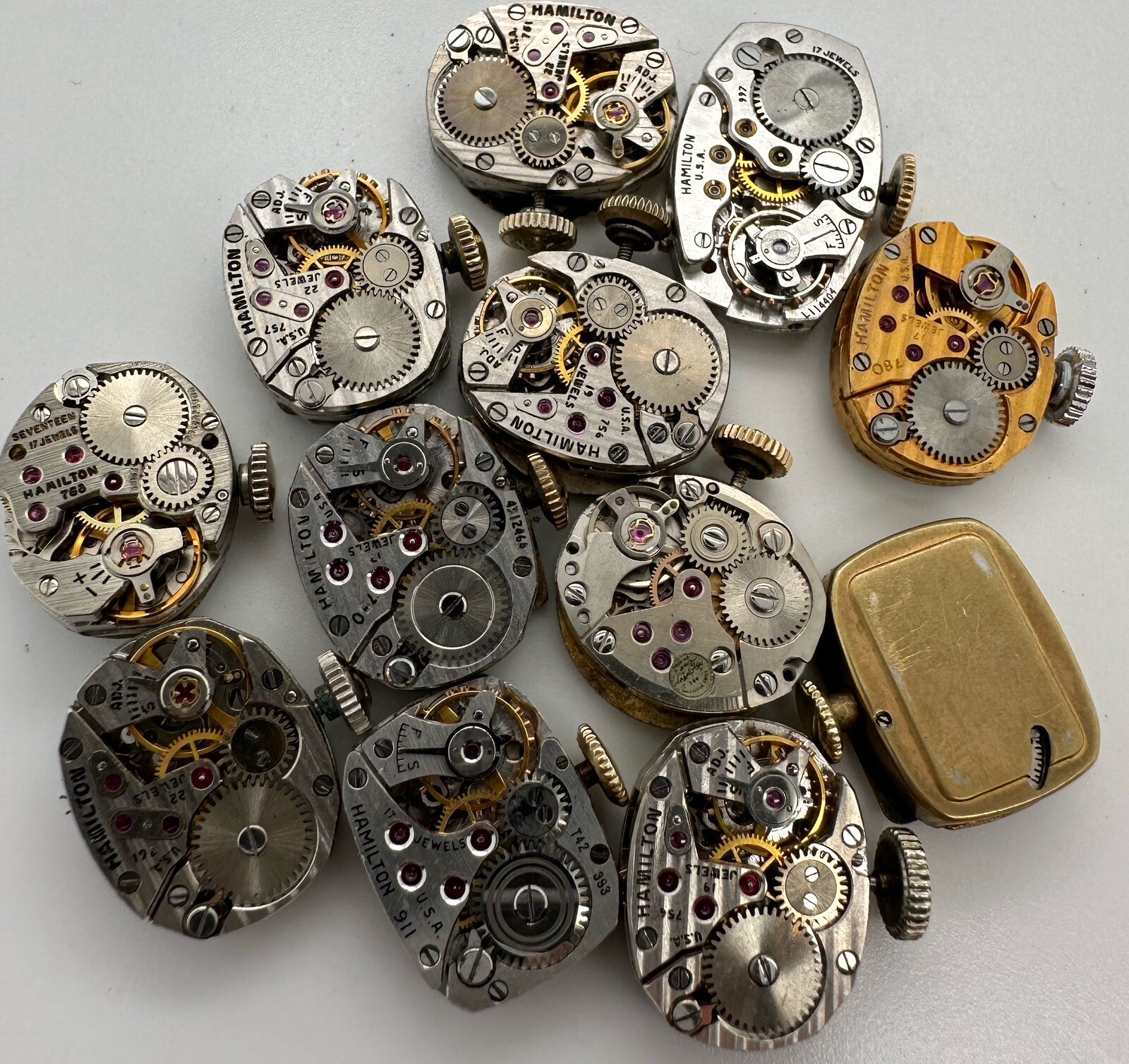 Lot Of Lady’s Vintage Hamilton Manual Wind Wristwatch Movements