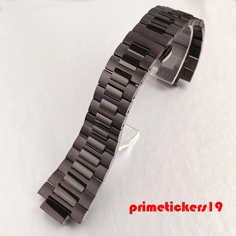 Fit NH35 Black PVD Square Watch Case+Band+Dial Set Sapphire Wristwatch Mod Parts