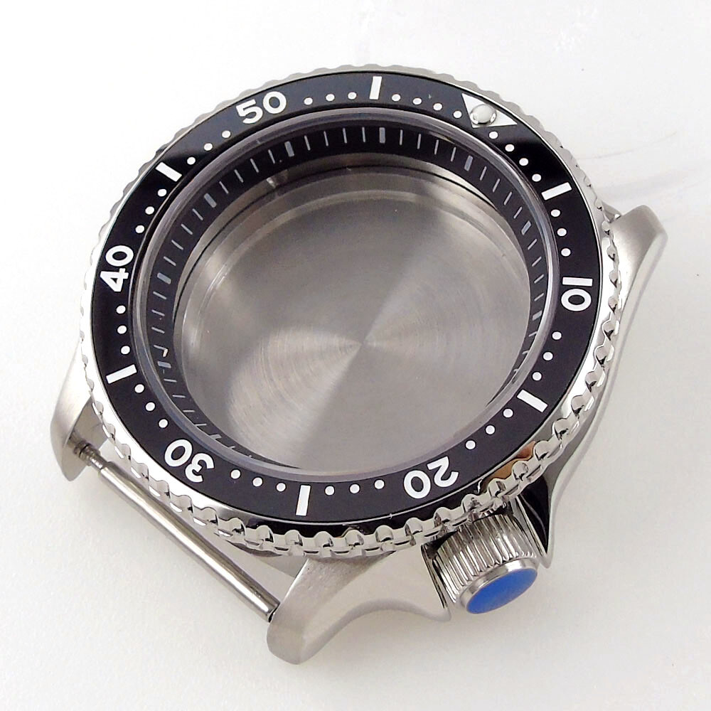 Steel 41mm sapphire glass Watch Case fit NH35 NH36 ETA2824 200M water resistance