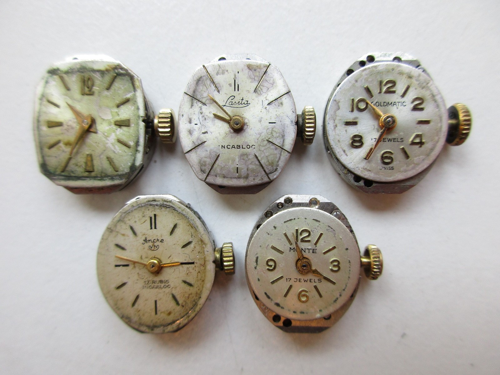 AS A. Schild cal. 1012 Swiss manual wind watch movements (5 pcs) – running