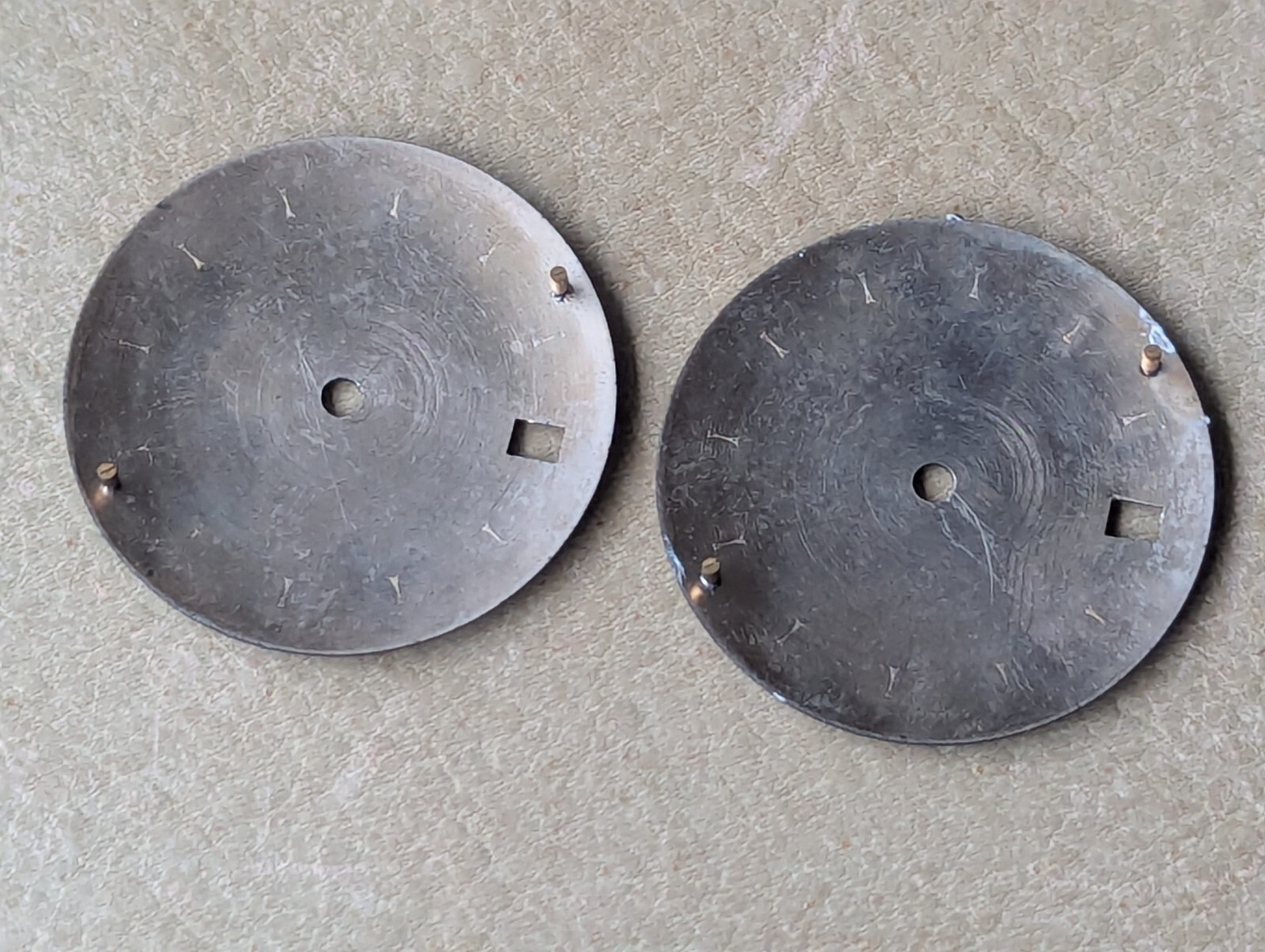 Two (2) Vintage 1970’s Lanco Swiss Seaborn 3000 Diver Watch DIALS ONLY – 26.9 mm