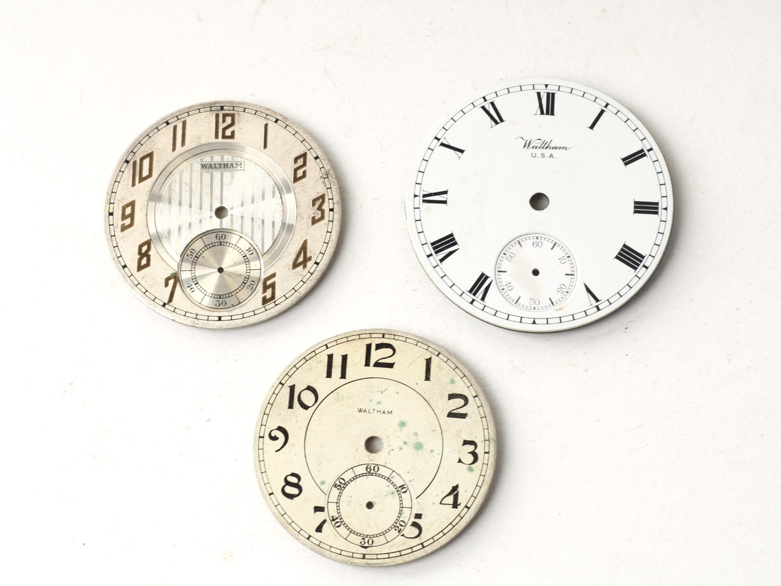 Waltham Pocket Watch Porcelain/Steel Dials-AA-107