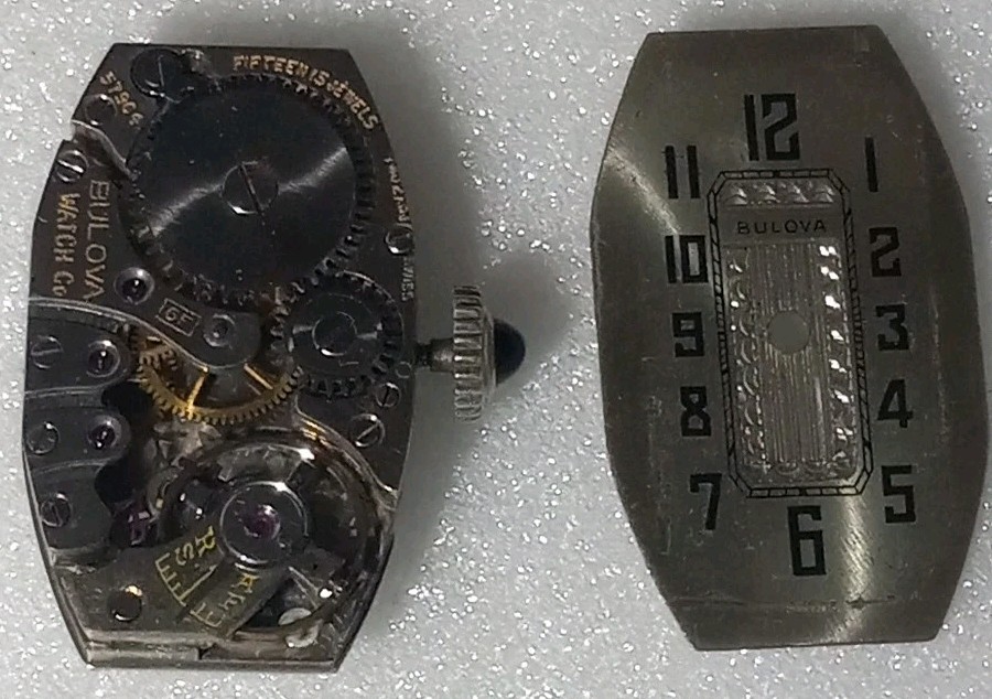 Vintage 1920’s Bulova 6F 15 jewel Watch Movement As Is for parts/repair / Runs