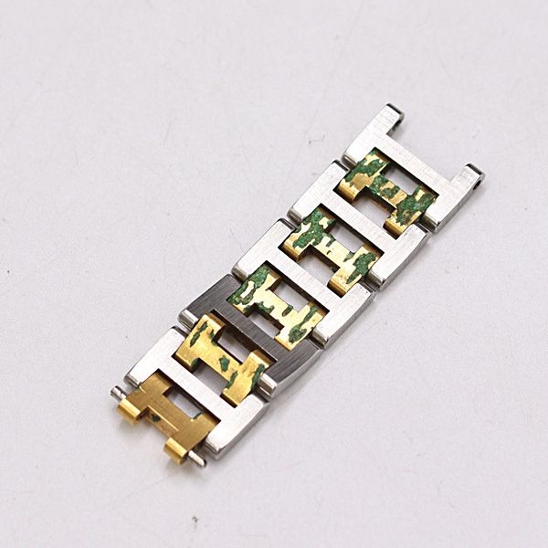 Genuine Hermes genuine watch strap 5 links 14mm two-tone for men’s watches