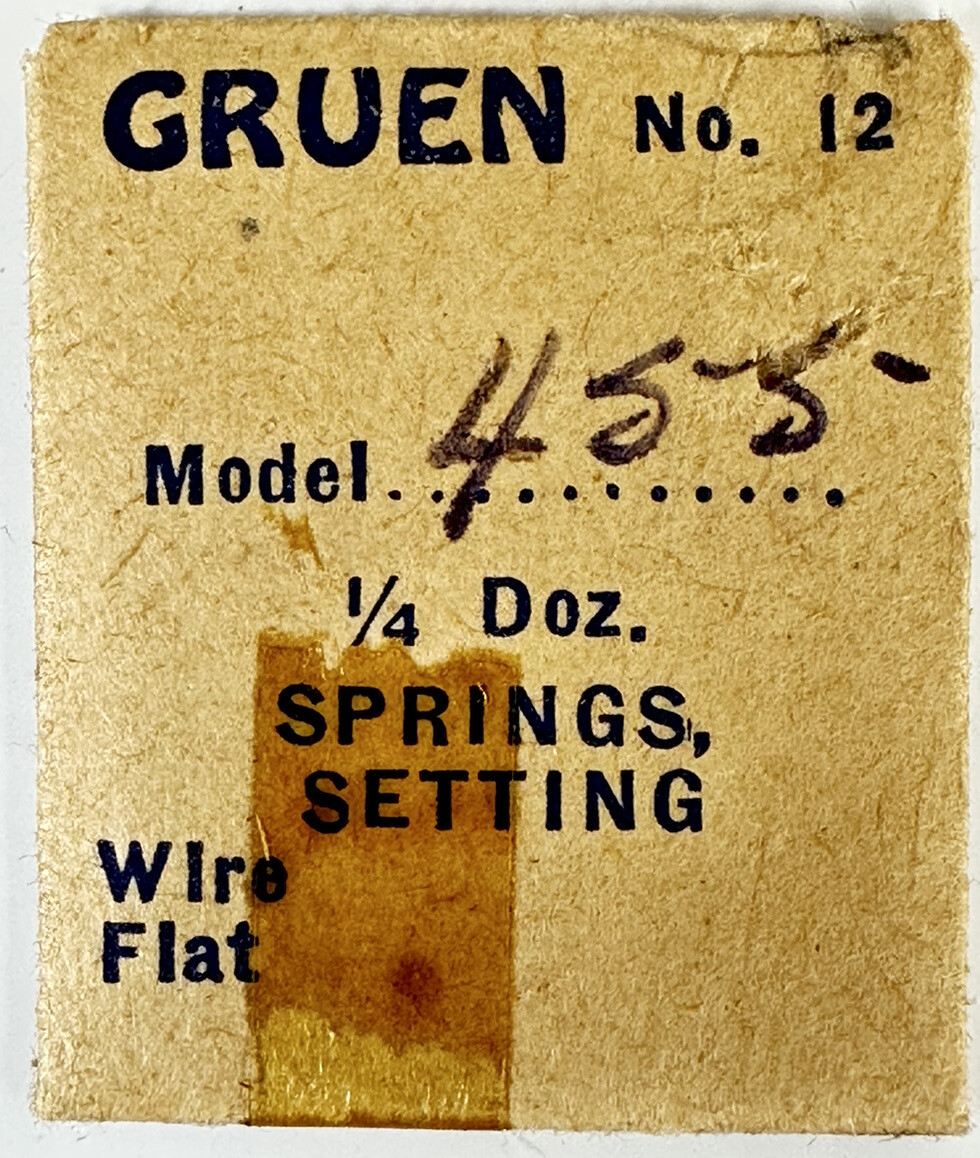 GRUEN FACTORY EB440 CAL455 SPRING SETTING NOS JEWELER WATCH REPAIR PART