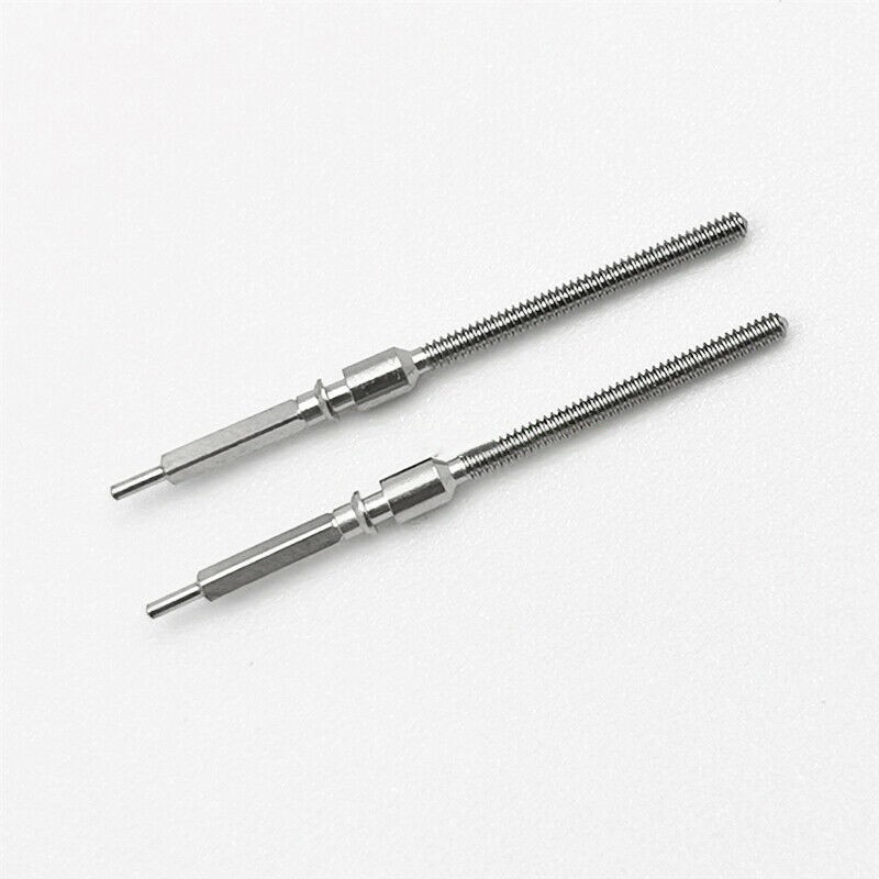 2 Pack Metal Watch 0.9mm Winding Stem Replacement Parts For 7750 7751 Movement h
