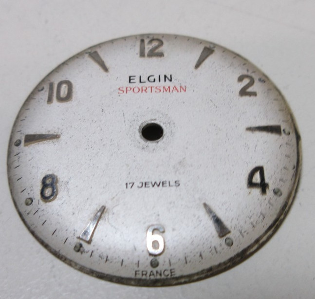 ELGIN SPORTSMAN MENS ROUND WATCH DIAL FACE WATCHMAKER REPLACEMENT PART #76
