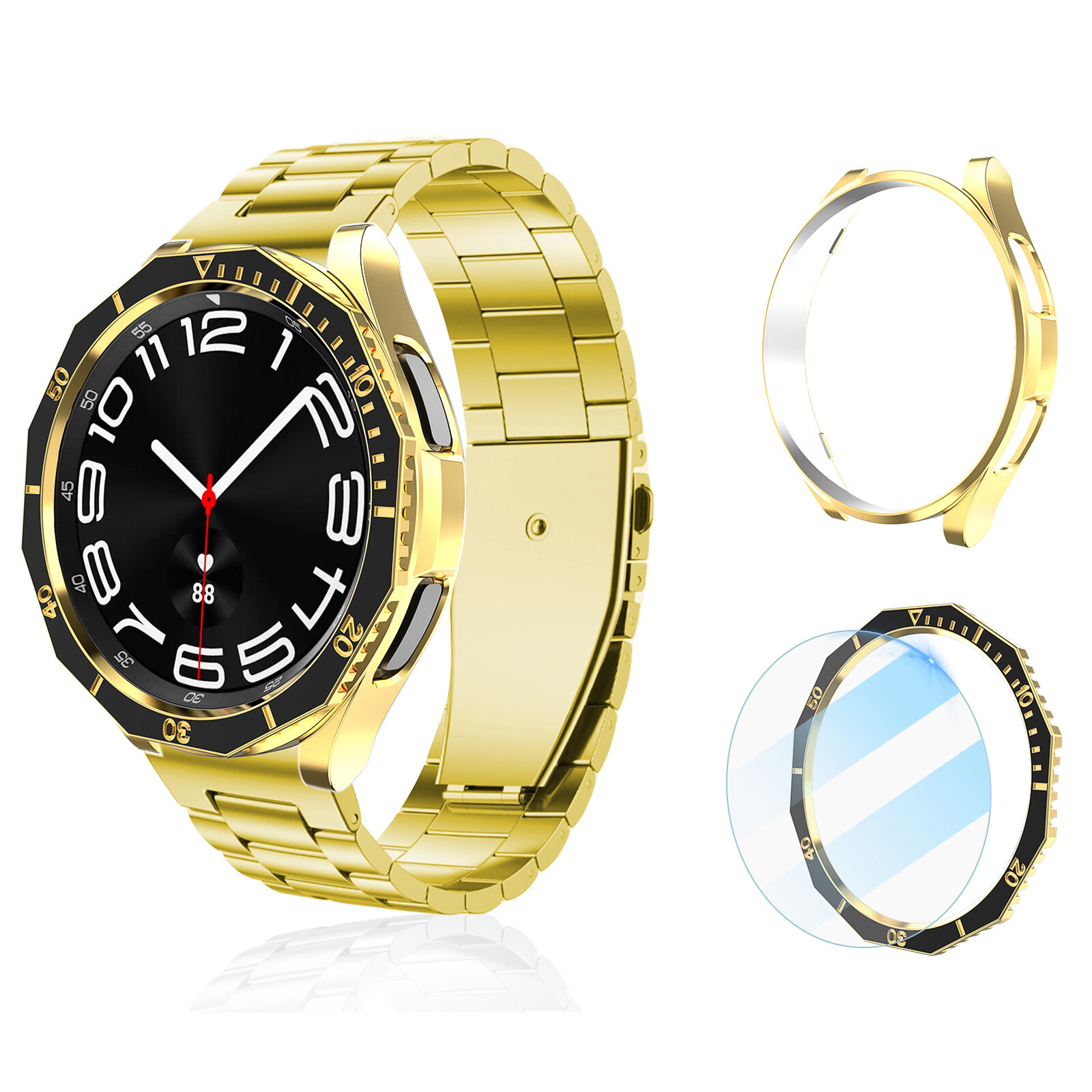 Protective Case with Tempered Film for Samsung Galaxy Watch6 Classic R950/R960