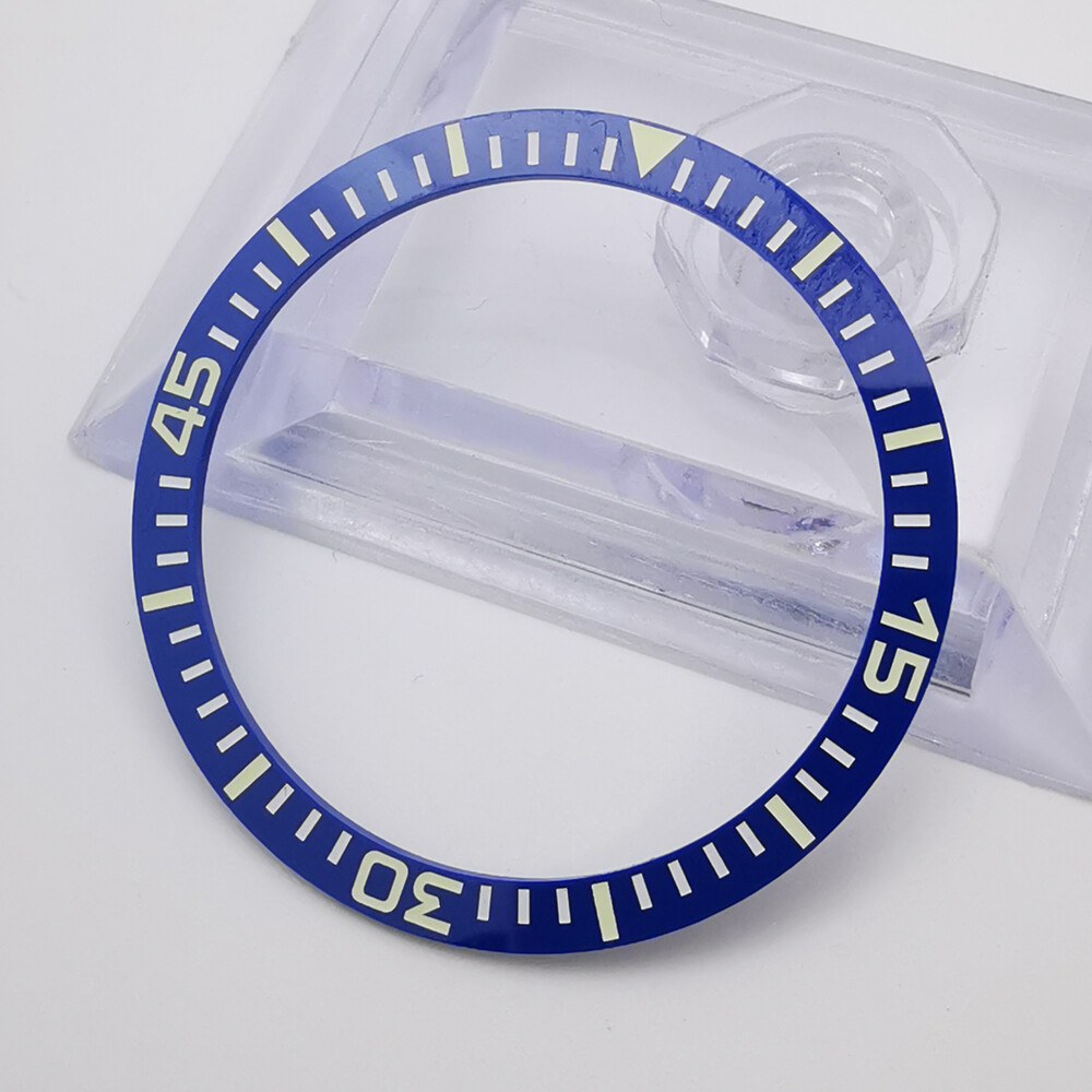 38mm*31.5mm flat luminous ceramic watch bezel insert rings fit 40mm mens case