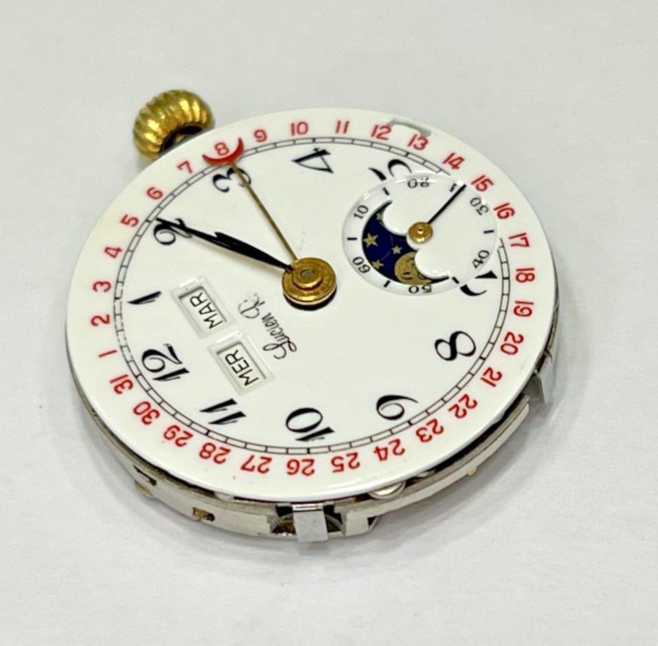 Triple Date Moonphase Dial & Movement Manual Chronograph Lucien Rochat Swiss