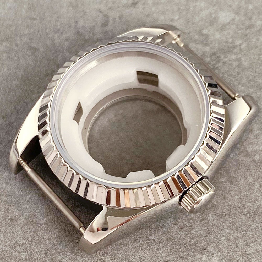 31mm Jubilee Watch Case Fit NH05A Auto Movement Fluted Bezel Sapphire Glass