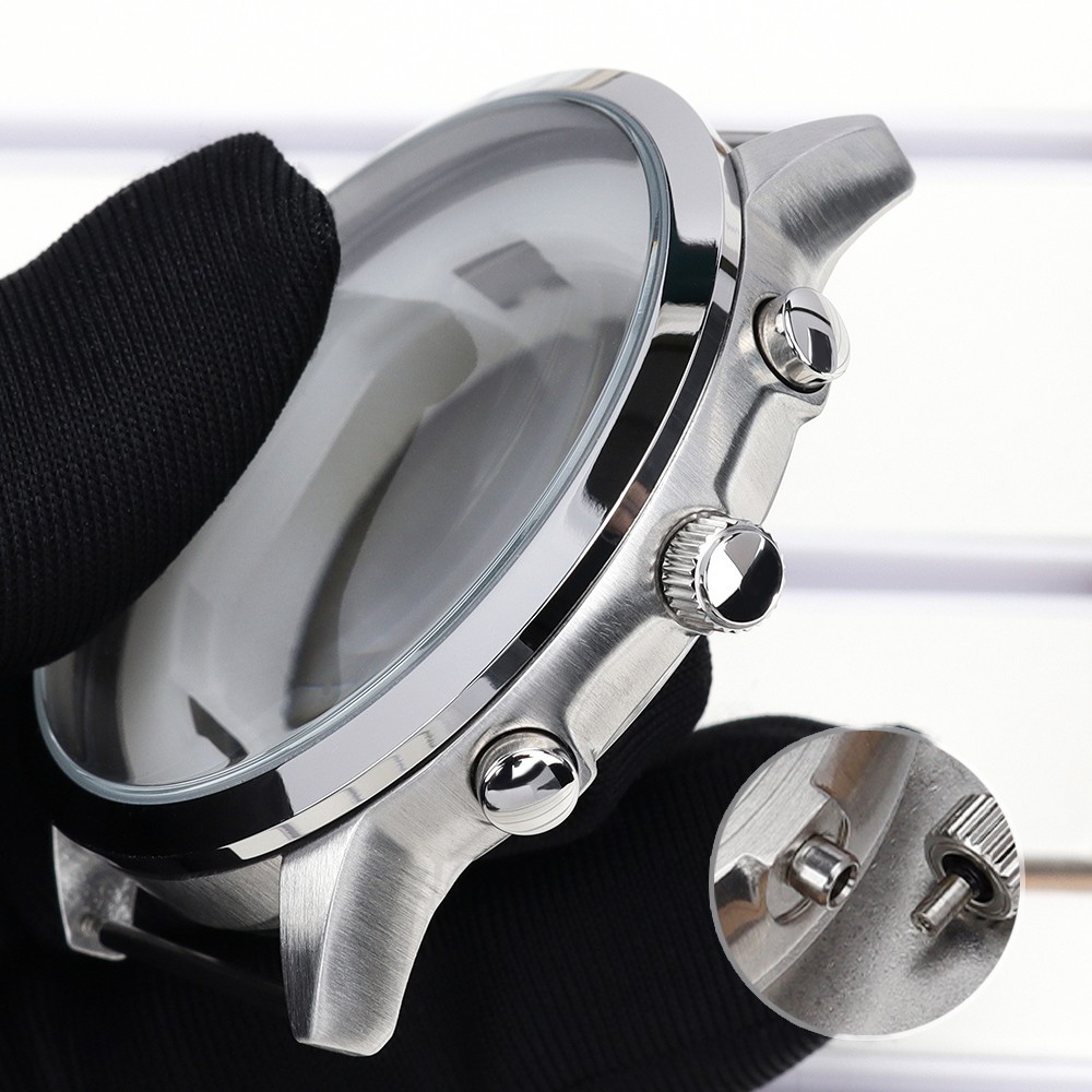 46.8mm Watch Case Stainless 100 Waterproof For Seiko VD53 Movement High quality