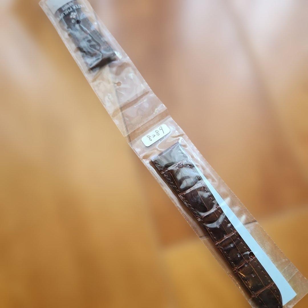 Patek Philippe Genuine Leather Strap Dark Brown Croco Embossed Gondolo New Japan