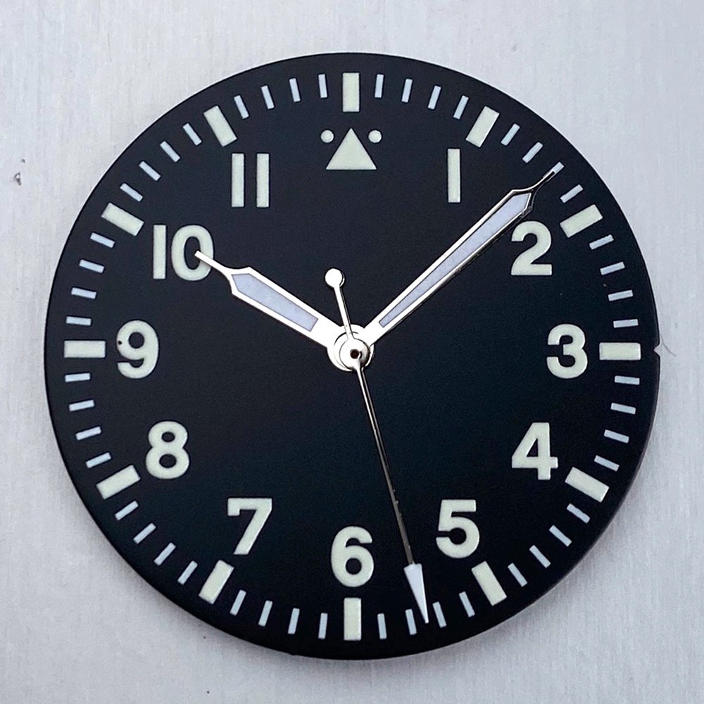 Tandorio 29mm Mod NH35 Pilot Watch Dial Replacement For NH35/PT5000/Miyota 8215