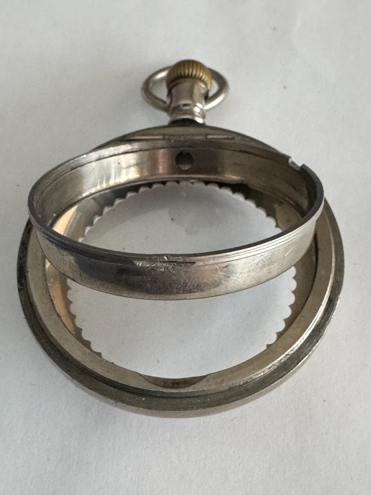 VINTAGE 18 SIZE DISPLAY BACK SWINGOUT POCKET WATCH CASE PENDANT & LEVER SET