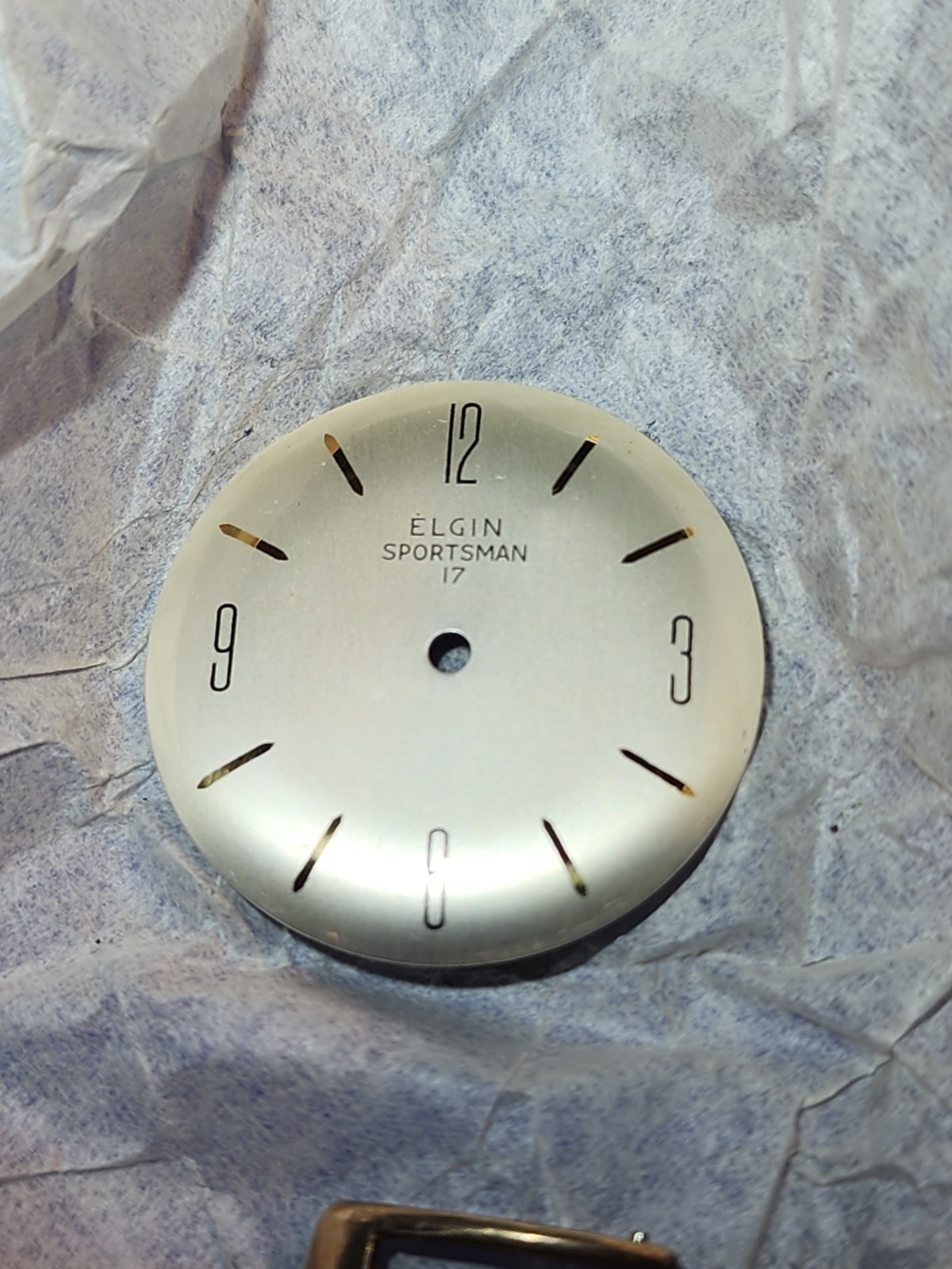 Mint NOS Elgin Sportsman Watch Dial in original factory wrap