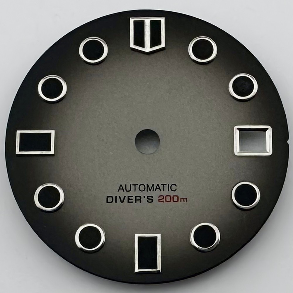 28.5mm Dial Fit NH35 Movement 3/3.8 O’clock Crown White Black Gray Watch Parts