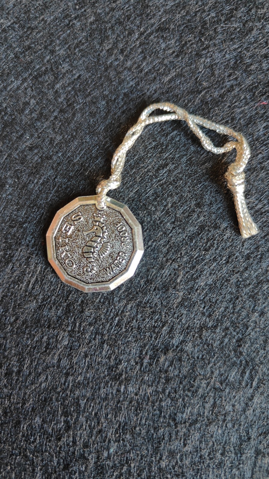 Pair of Vintage Seiko Hang Tags Original 1960s – Seahorse & Dolphin -Water Proof