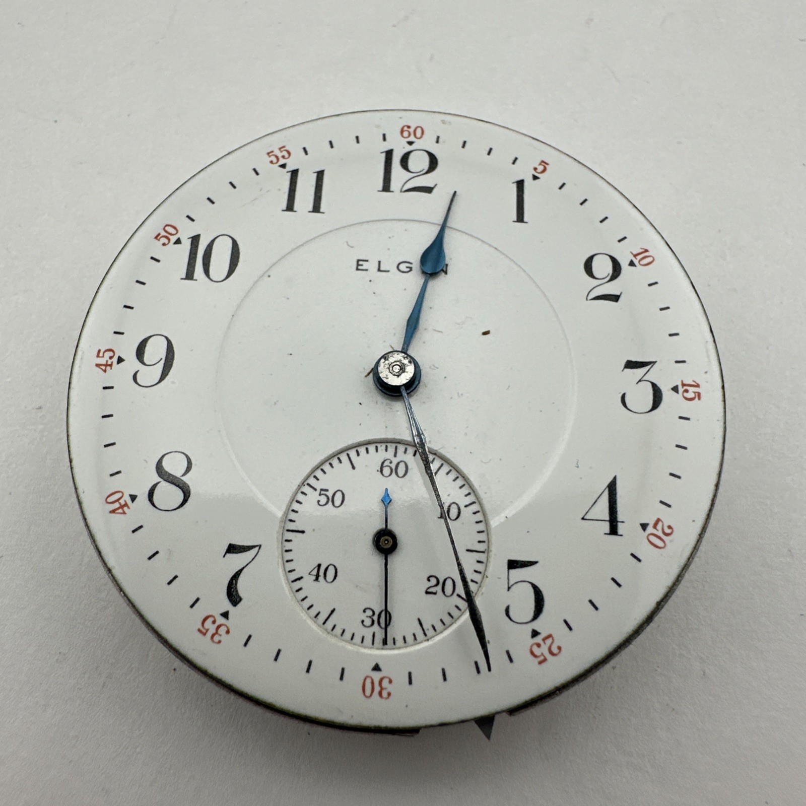 1912 ELGIN POCKET WATCH MOVEMENT 20836421 GRADE: 386 16s 17j For Parts