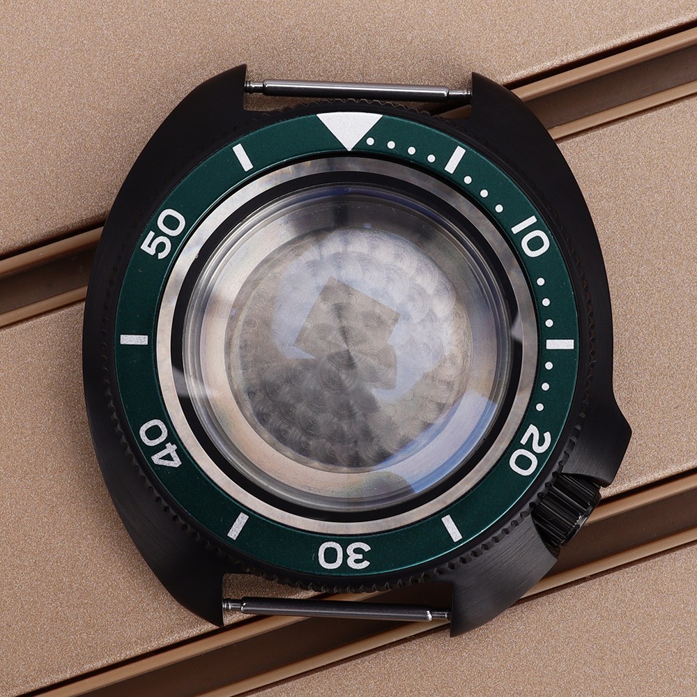 FEIYASHI Sapphire PVD Diver Watch Case 44mm turtle Style 10ATM For Seiko NH35 36