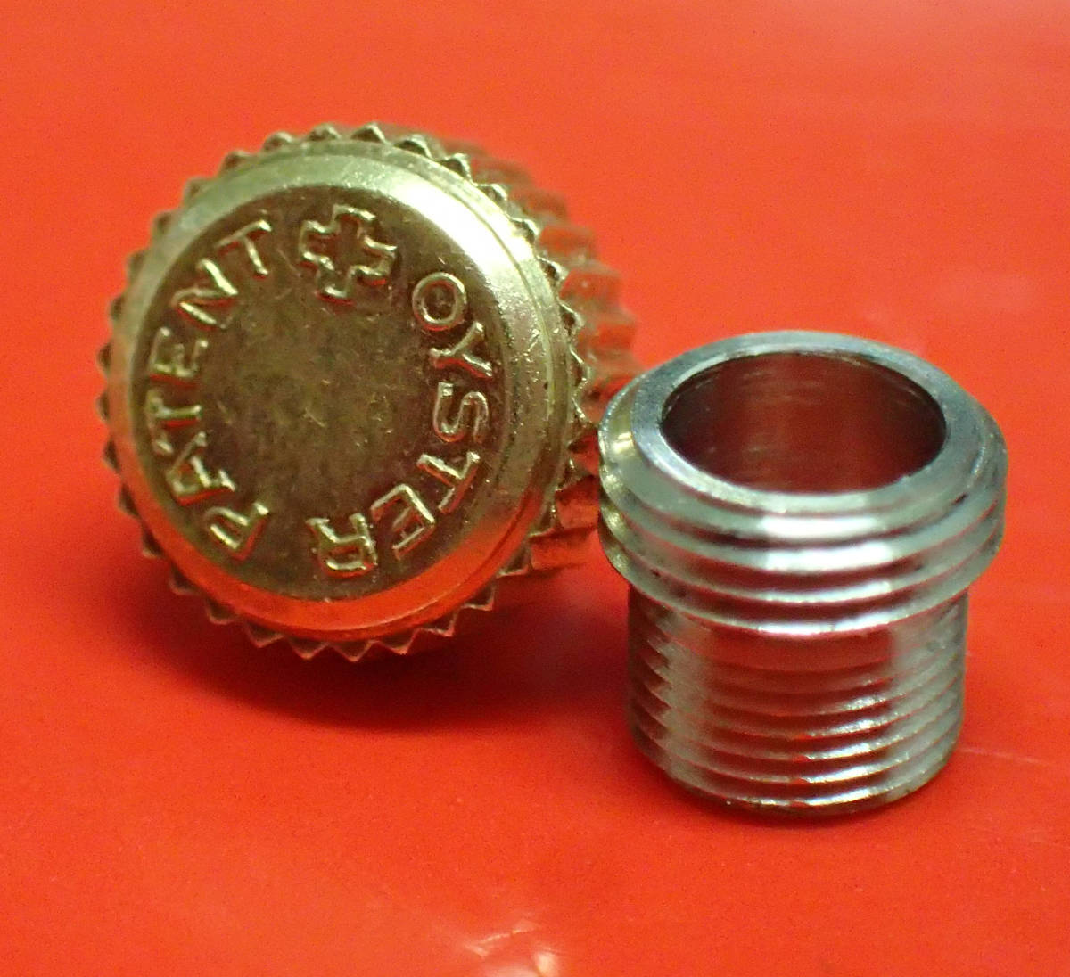 Genuine ROLEX PATENT Gold Crown w/Tube 6.1mm Bubble back Oyster Royal #685