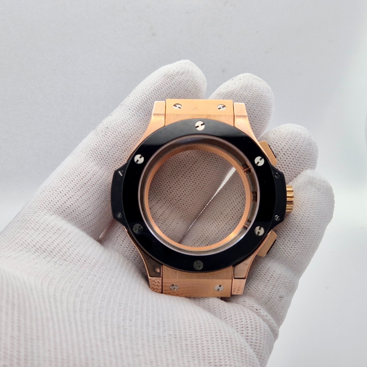 7750 Chronograph watch case 43mm rosegold pvd