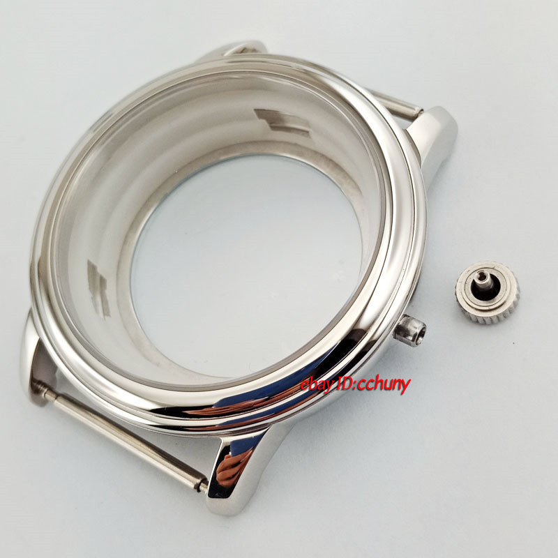 42mm Silver/Golden/Rose Gold Watch case Fit ETA 2836,Miyota 8215 8205 Movement
