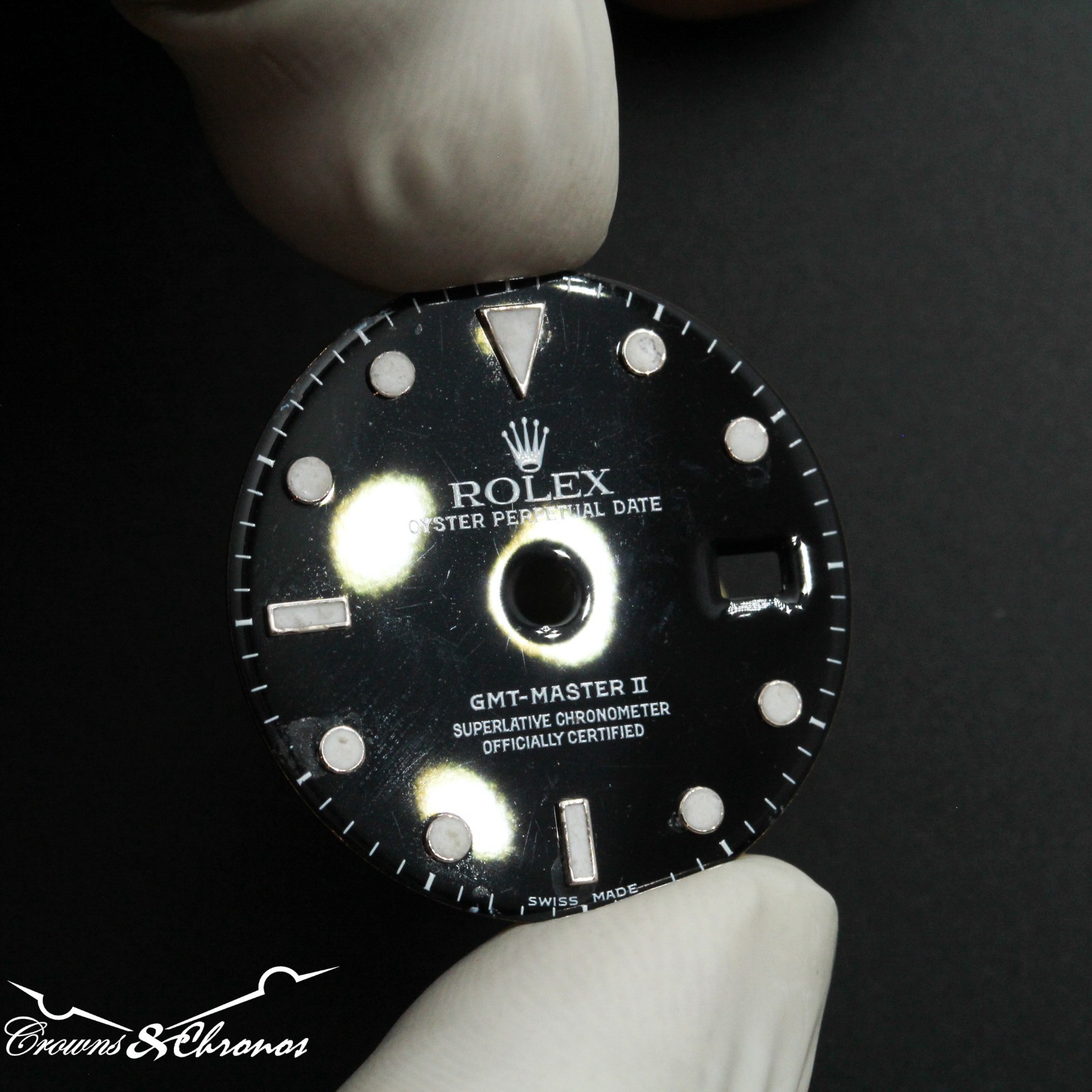 Rolex GMT Master 2 Ref 16710 Black Dial Damaged