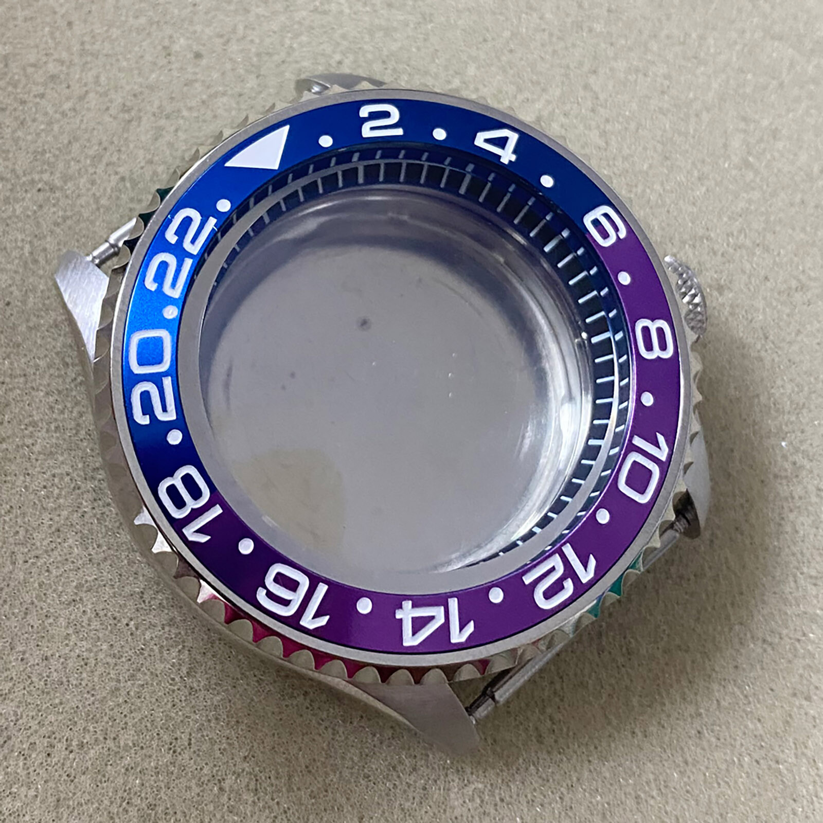 For NH35/NH36/4R Movement 41.5MM Watch Case 3.8 o’clock Crown Mineral Glass Case