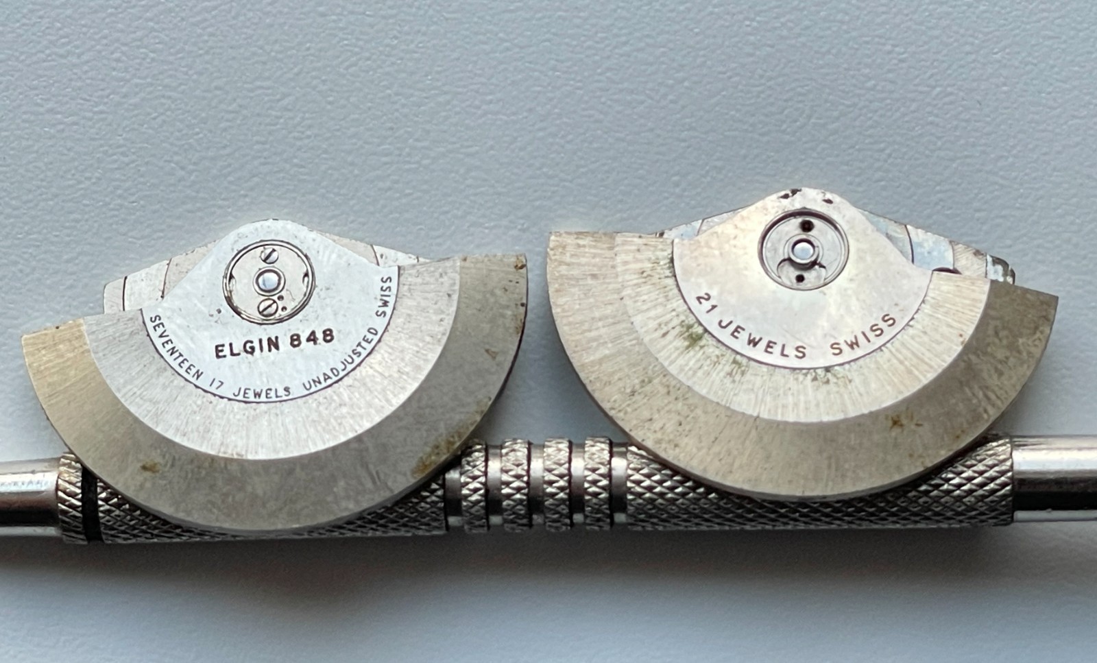 Vintage Hilton Rado Elgin Automatic Watch Movement Parts Repair Project Junk Lot