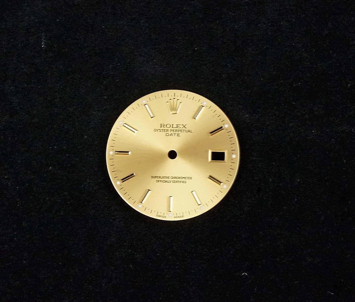 Genuine Rolex Champagne Stick Date Dial 34mm 15053, 15233, 15058 18k Two-Tone